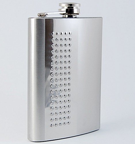 Piersiówka Połysk Tłoczenie Boczne Kropki 240ml 8oz 6-3137