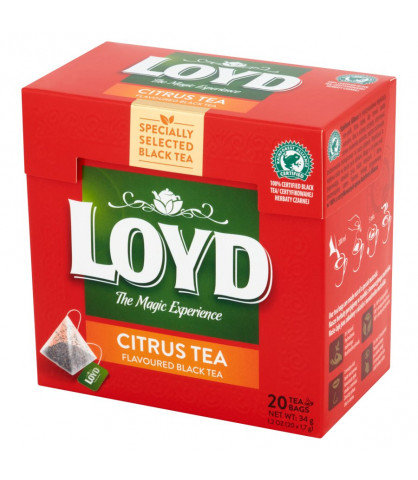 Loyd Herbata Citrus Black Tea 80 torebek piramidki 3102244