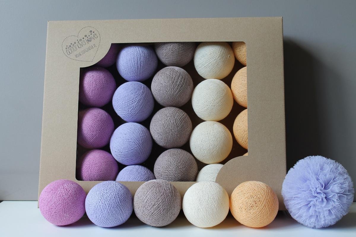 Cotton Balls Wrzosowe : Ilość sztuk - 50