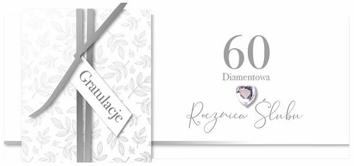 Karnet okolicznościowy, 60 rocznica ślubu - diamentowa, KPAS 66