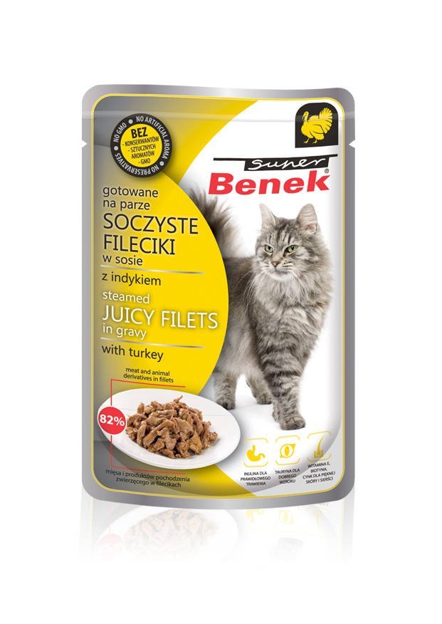 Super Benek Saszetka Fileciki w Sosie z Indykiem 85G