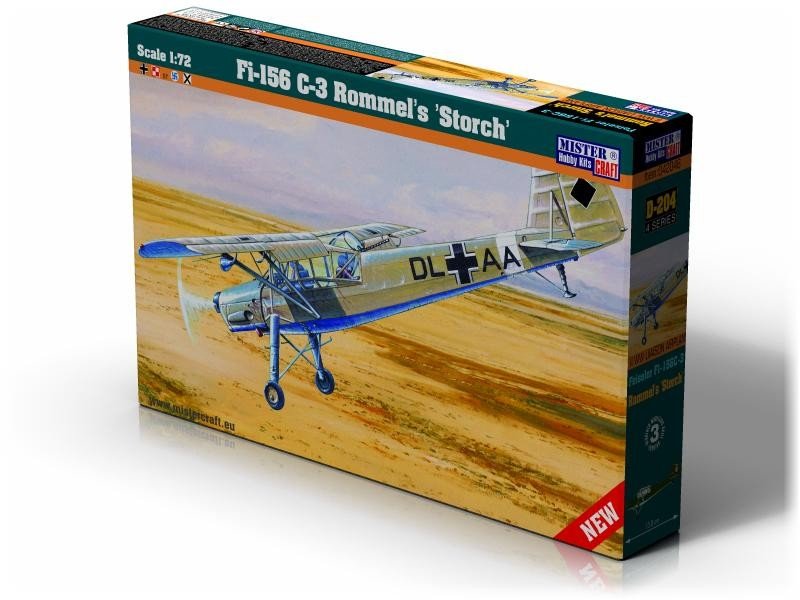 Nieprzypisany Model do sklejania Model Fi-156 C3 Rommels Storch CRAF015