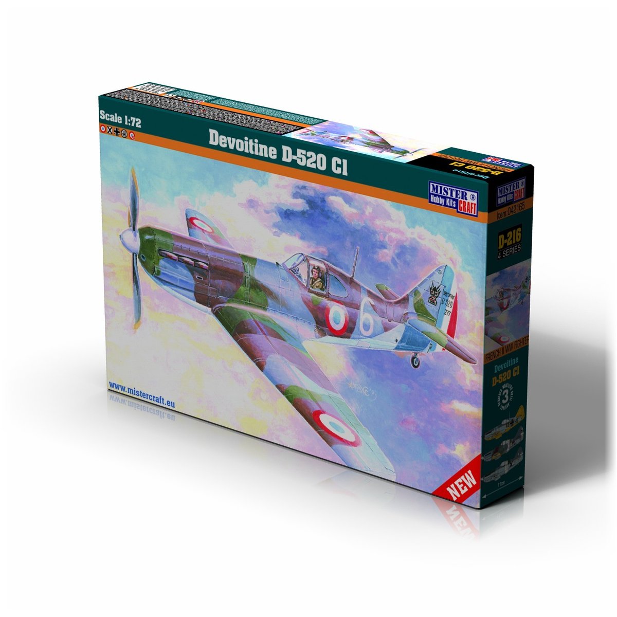 Mistercraft Mister Craft D-216  zestaw do budowy modelu devoitine D-520 CL