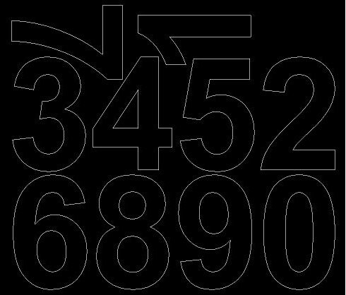 Cyfry samoprzylepne 8 cm czarny z połyskiem