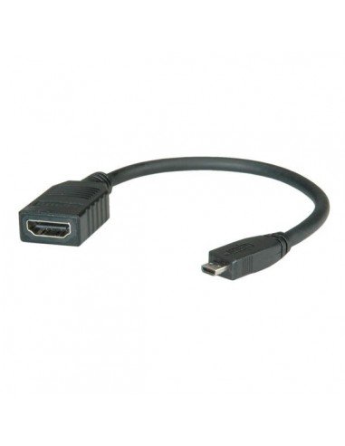 ROLINE kabel HDMI High Speed z Ethernet, Typ A F-D M, 15cm