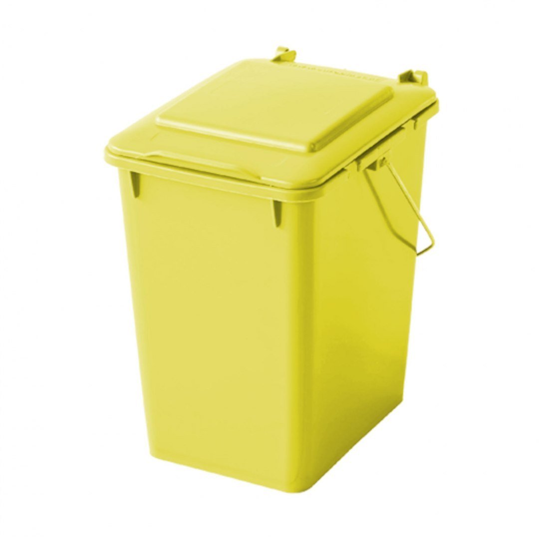FENIKS Europlast Kosz pojemnik do segregacji sortowania śmieci i odpadków żółty 10L 0017-4
