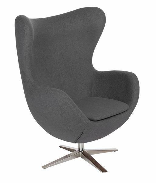 D2.Design Fotel Jajo szeroki wełna szary JA-2702 27627