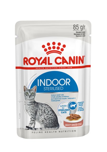 Royal Canin Feline Indoor Sterilised karma mokra dla kotów dorosłych sterylizowanych przebywających w domu saszetka 85g