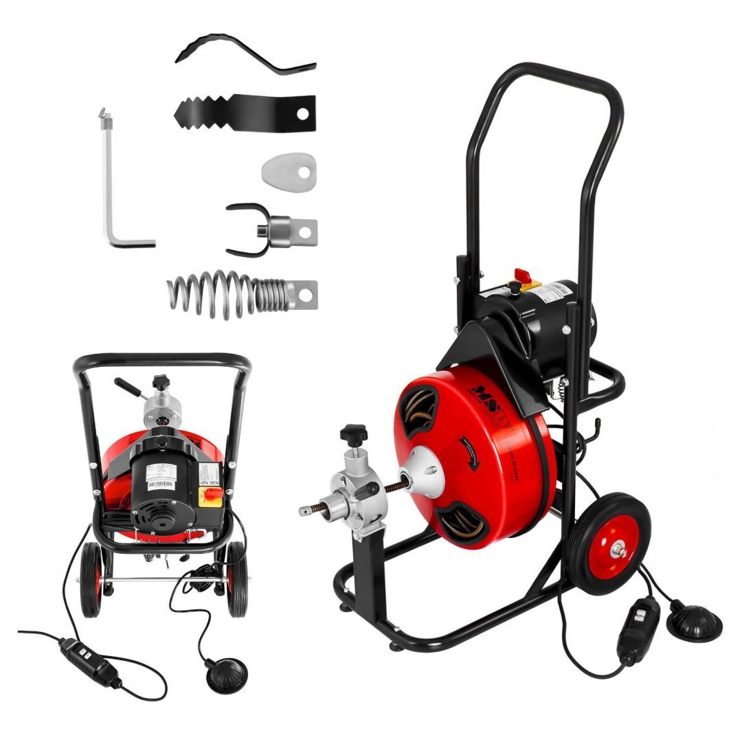 MSW Przepychacz do rur - 23 m - 4 głowice gratis MSW-DRAIN CLEAN 23E MSW-DRAIN CLEAN 23E