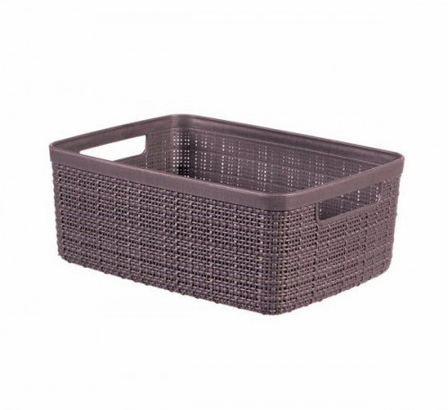 Brązowofioletowy koszyk Curver Jute, 5 l