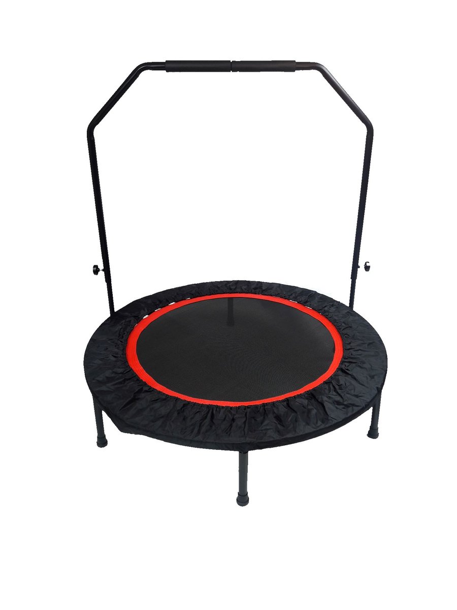 etrampoliny.pl Trampolina domowa do ćwiczeń fitness, także dla dzieci i do rehabilitacji, z uchwytem, średnica 100 cm.