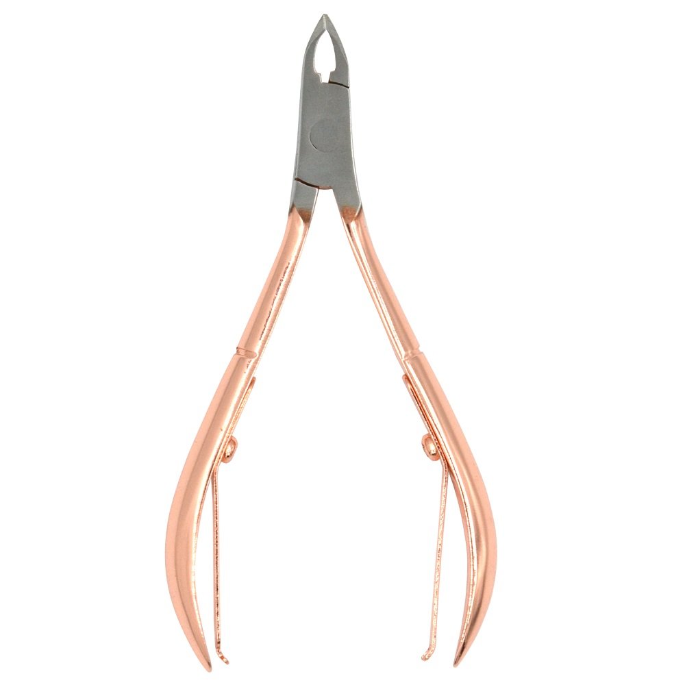 INTER-VION Premium Line - Cuticle Nippers - Cążki do skórek - 3 mm - Rose Gold INTD3RGO