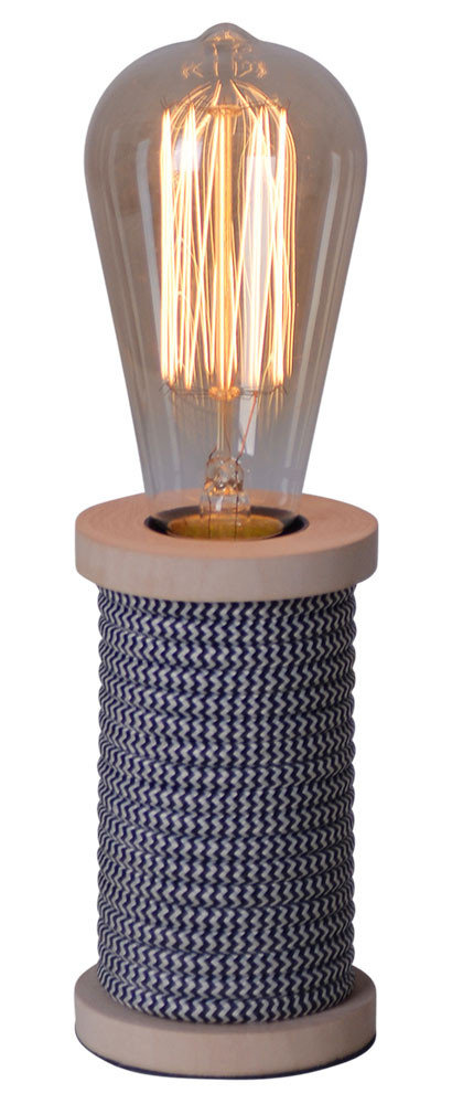 Näve Lampa stołowa Max, drewniana stopa, antracyt