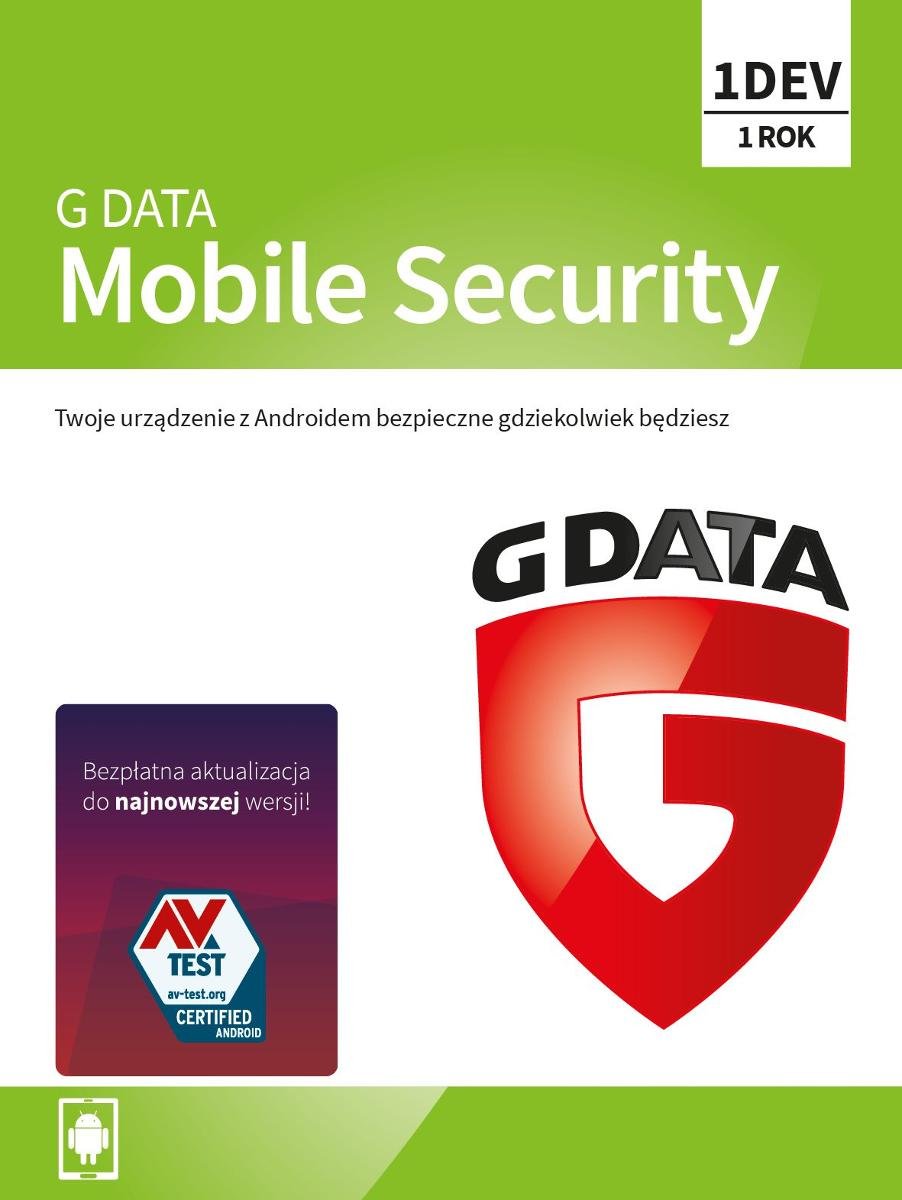 Antywirus G DATA Mobile Internet Security - 1 urządzenie, 1 rok