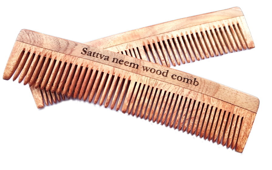 Sattva grzebień z drzewa Neem Wood Comb19cm