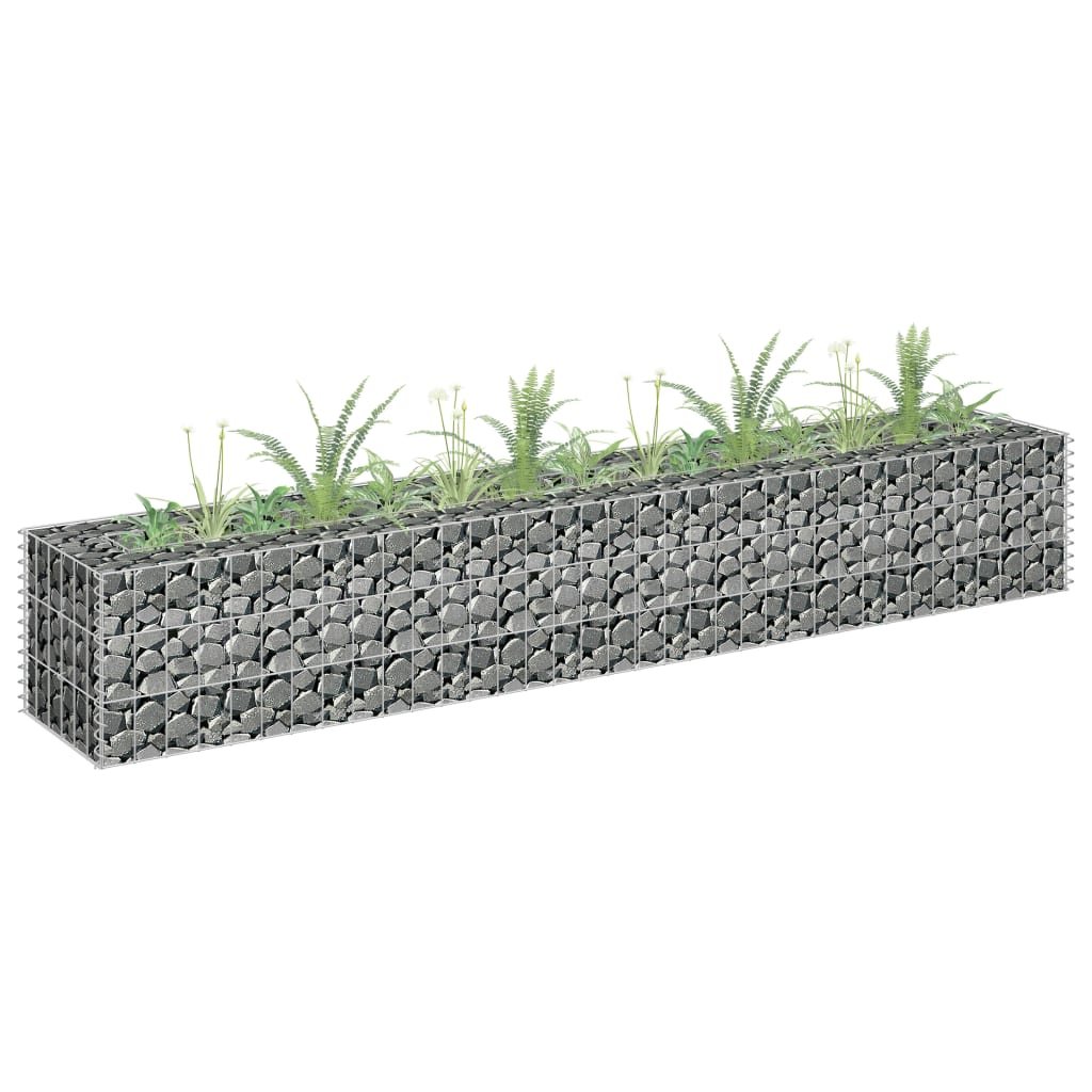vidaXL Donica gabionowa z galwanizowanej stali, 180 x 30 x 30 cm