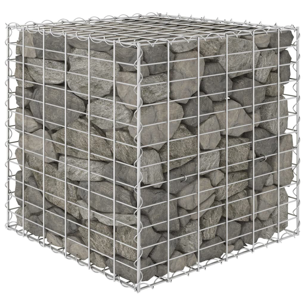Vida Podwyższona donica gabionowa kostka drut stalowy 60x60x60 cm V-145651