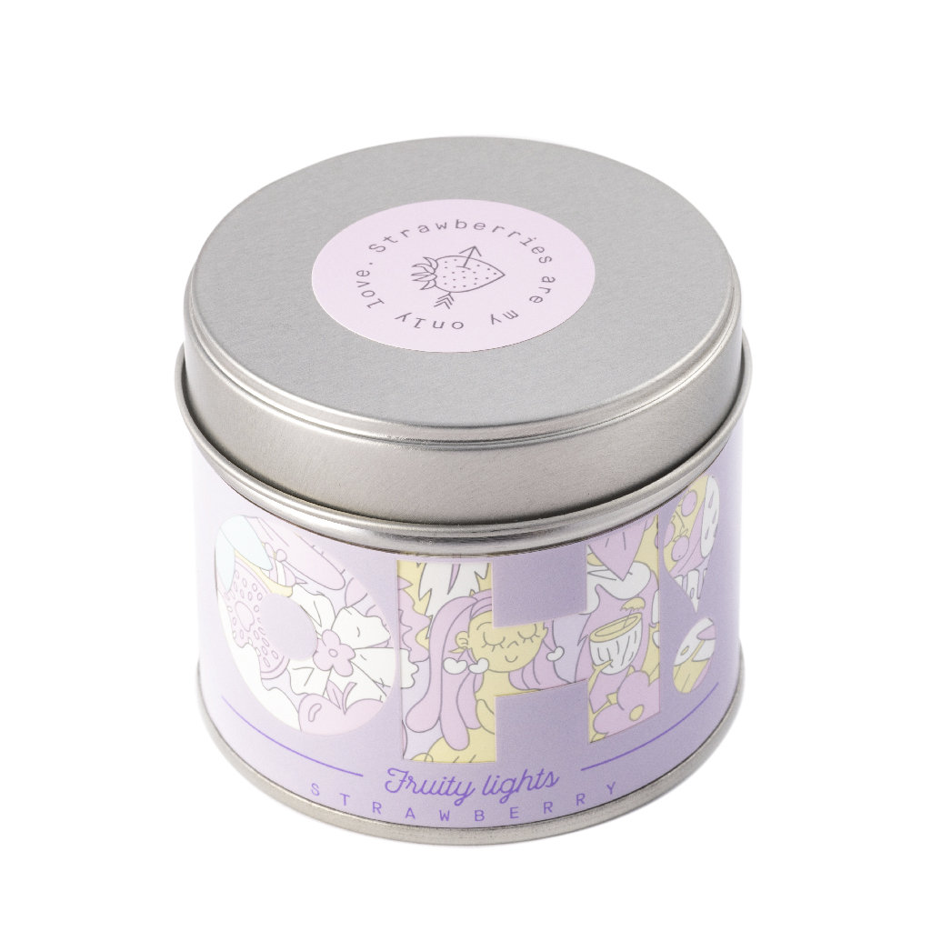 Oh!Tomi, Fruity lights, Świeca zapachowa Truskawka, 185g