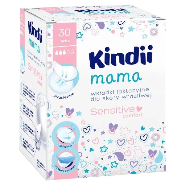Cleanic Cleanic Kindii Mama wkładki laktacyjne dla skóry wrażliwej Sensitive Comfort 30szt