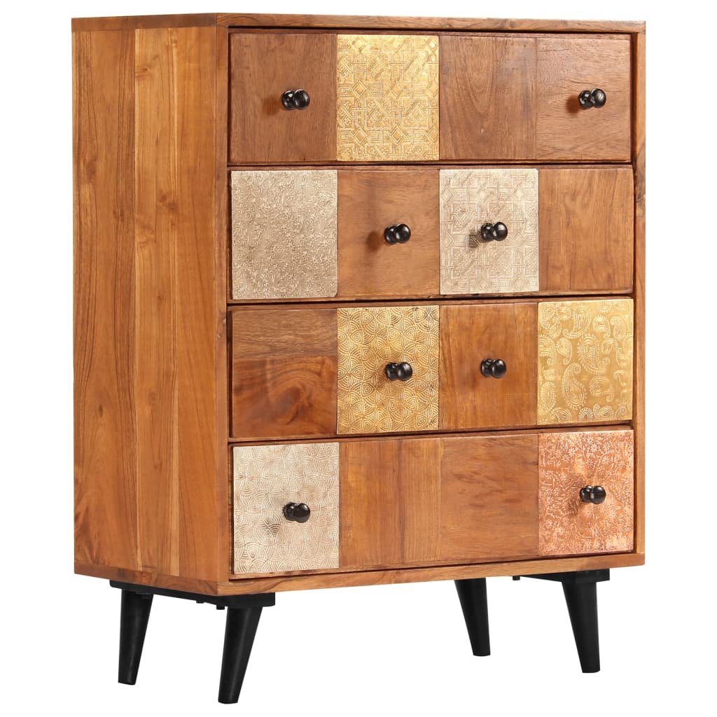 vidaXL Komoda z litego drewna akacjowego, 60x30x75 cm