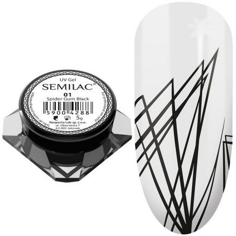 Semilac żel do zdobień SPIDER GUM czarny 01 BLACK 59004288