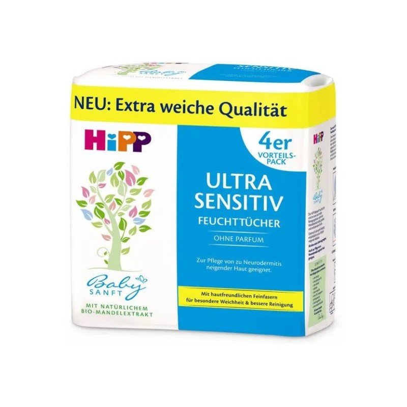 Hipp Kosmetyki dla niemowląt i dzieci Chusteczki pielęgnacyjne ULTRA-SENSITIVE