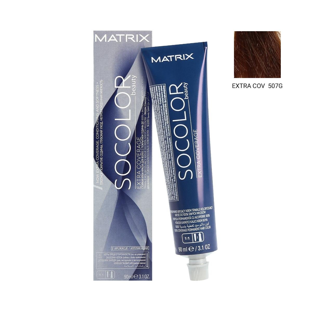 Matrix SOCOLOR Beauty Farba do włosów 507G Intensywnie kryjący złocisty ciemny blond 90 ml