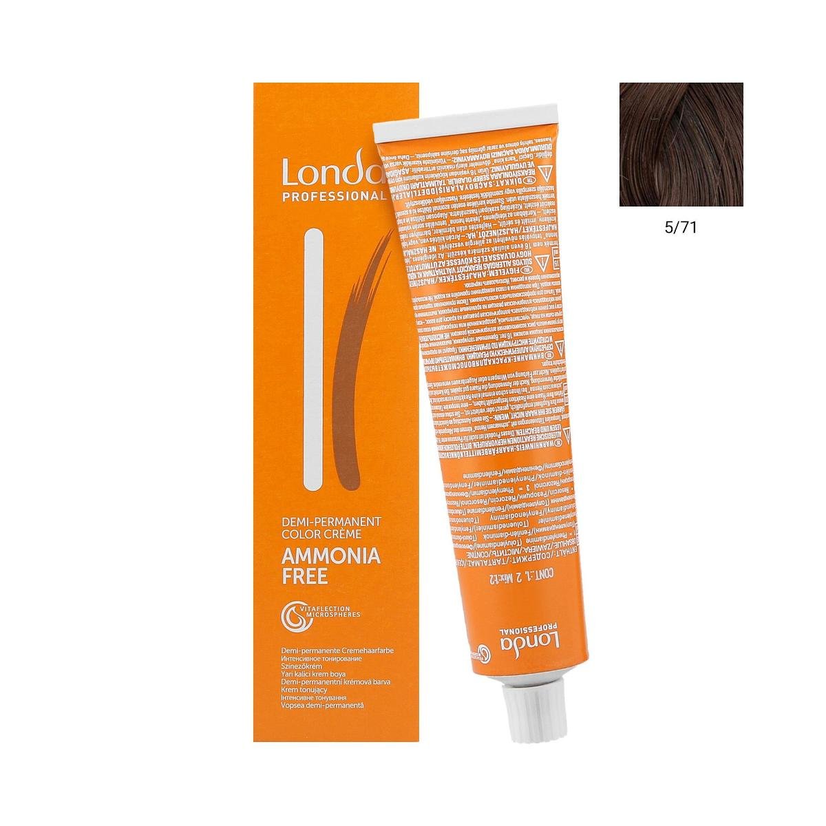 Londa Demi intensywnie koloryzujący 5/71 jasnobrązowy brązowy ASZ, 1er Pack (1 X 60 ML) 8005610488431