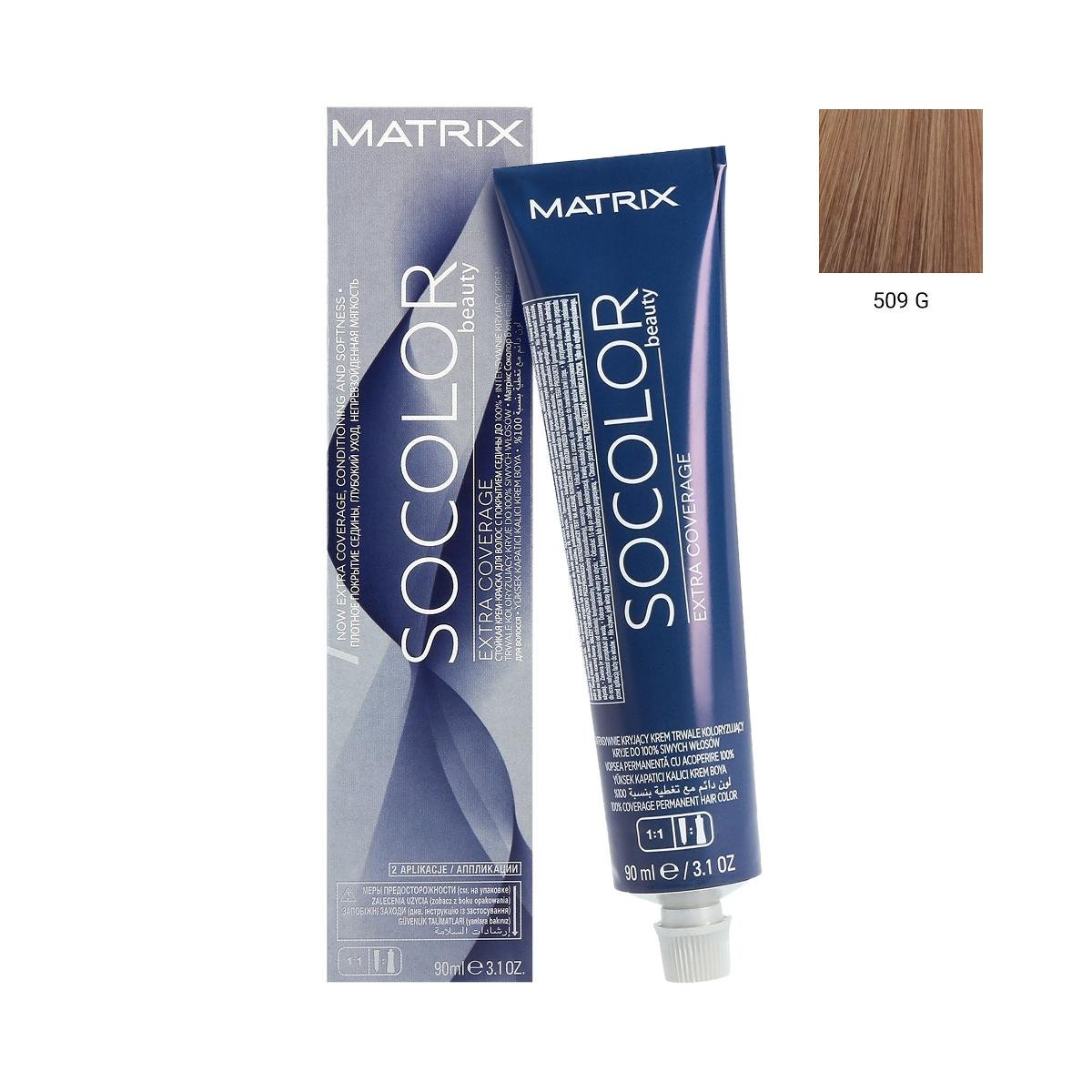 Matrix SOCOLOR Beauty Farba do włosów 509G Intensywnie kryjący złocisty bardzo jasny blond 90 ml