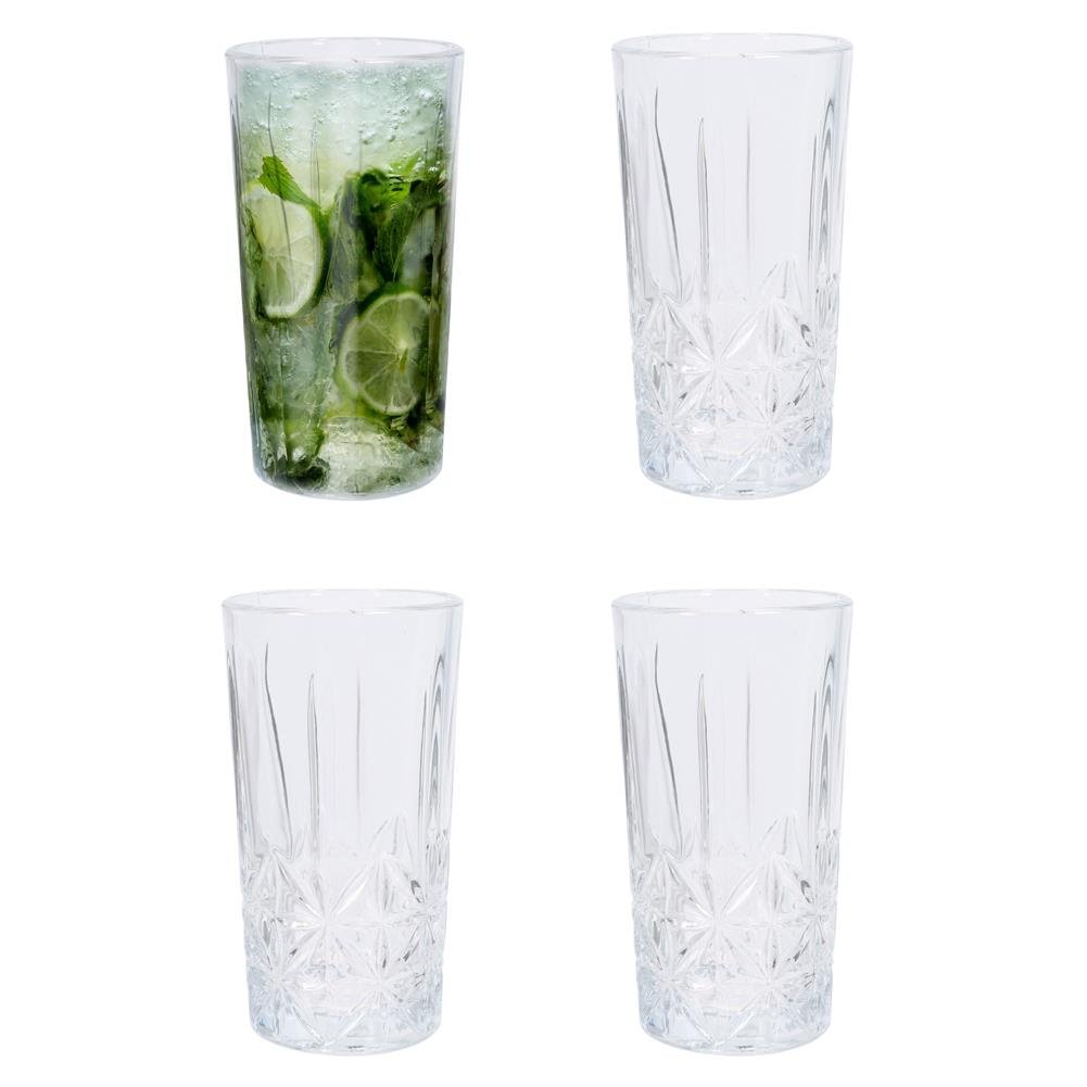 EH Excellent Houseware Szklanka do drinków napojów lemoniady 260 ml 4 szt 124323