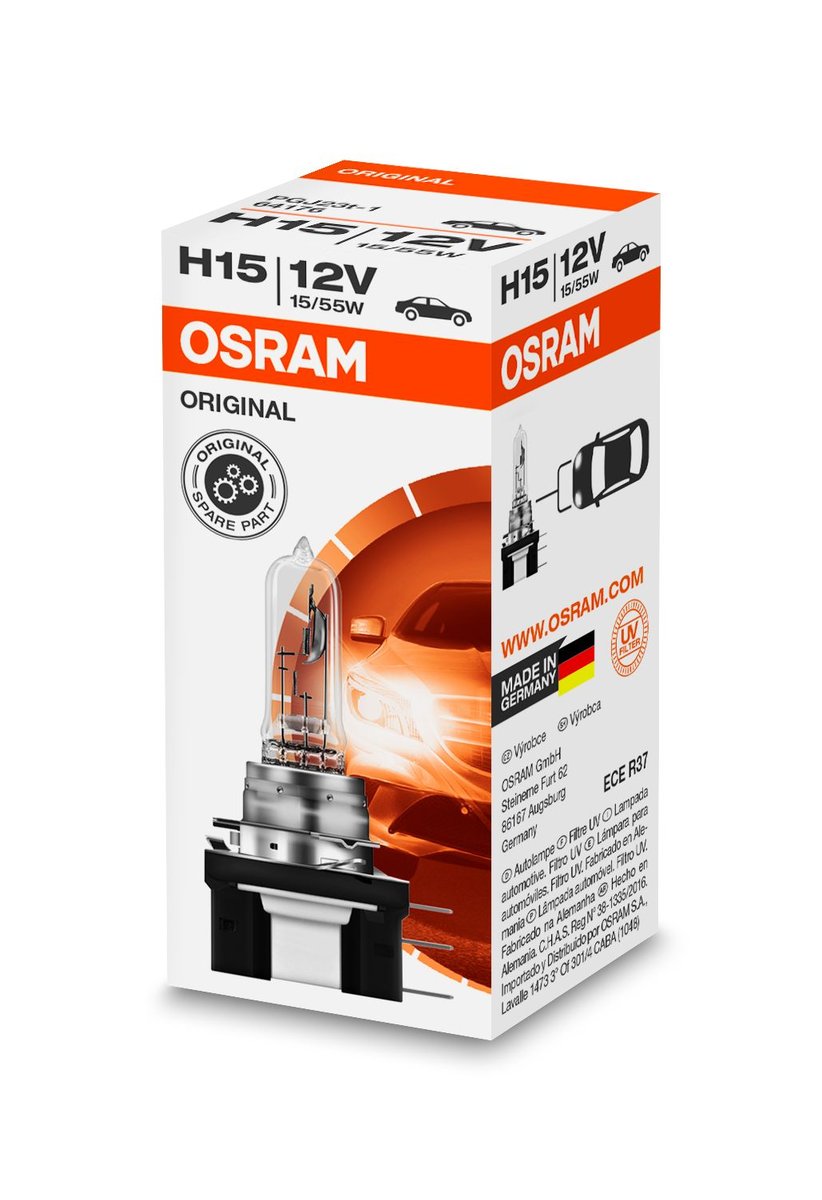 OSRAM H15 12V 15/55W PGJ23t-1