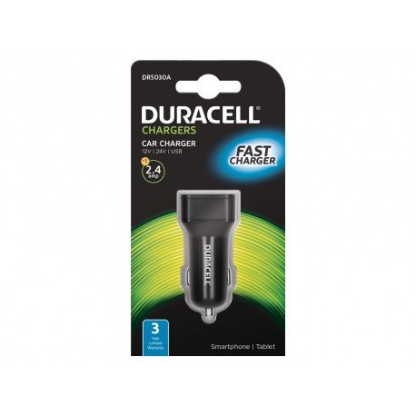 Duracell Car Charger 1x USB 2.4A 5V (DR5030A)
