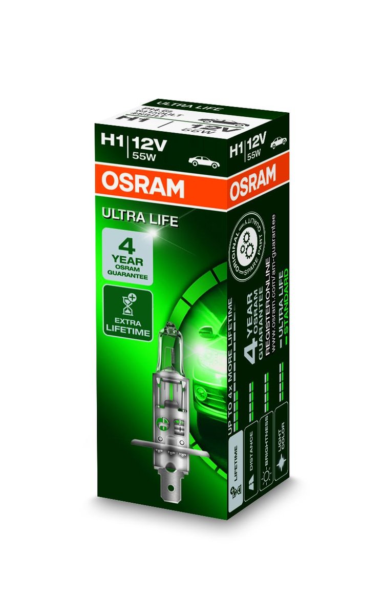 Фото - Автолампа Osram Żarówka  H1 Ultra Life  (1 sztuka)