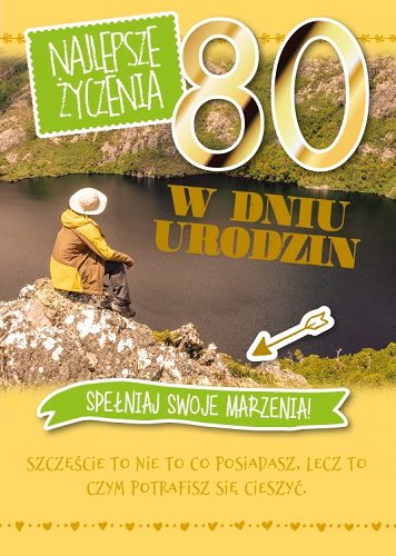 Karnet okolicznościowy, 80-te urodziny, GM 658