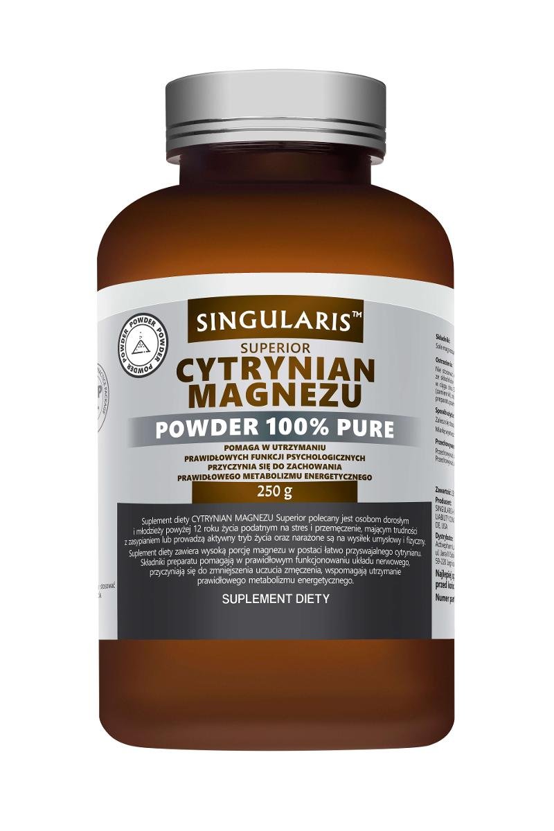 SINGULARIS Singularis Cytrynian Magnezu Powder 100% Pure 250 g