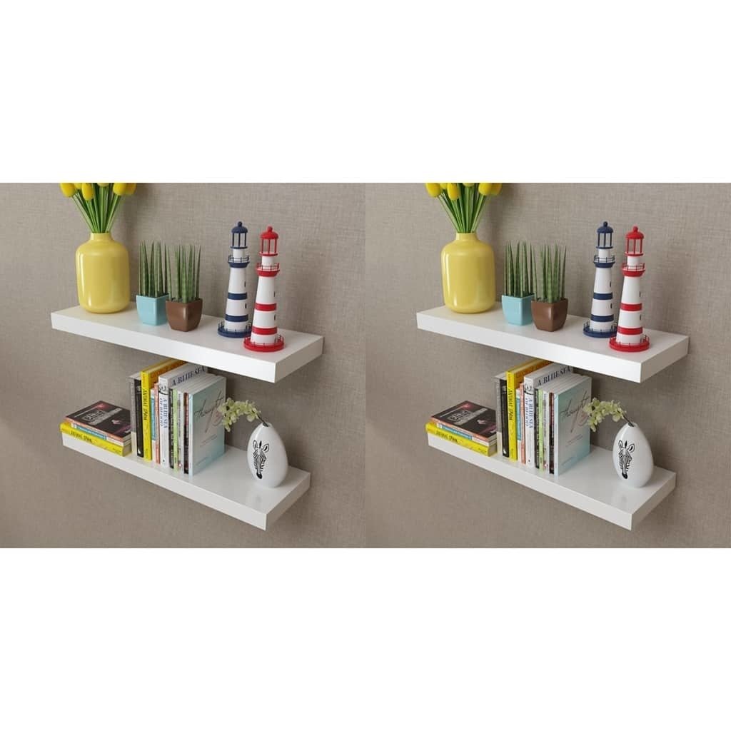 vidaXL vidaXL Półki ścienne, 4 szt., białe, 60 cm