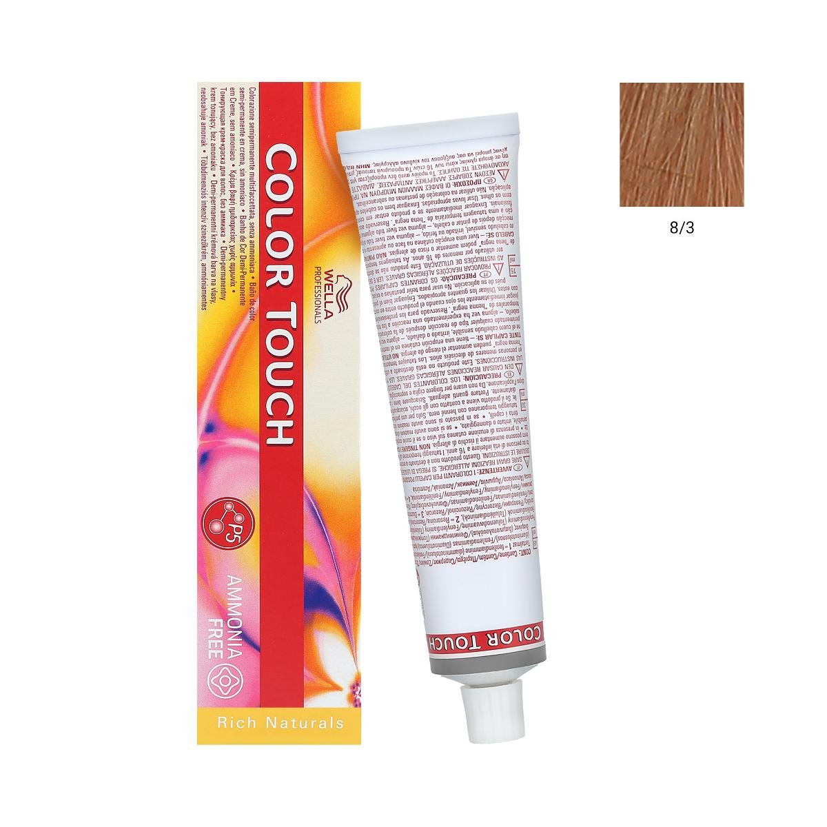 Wella Color Touch Farba Bez Amoniaku 8/3 60 ML