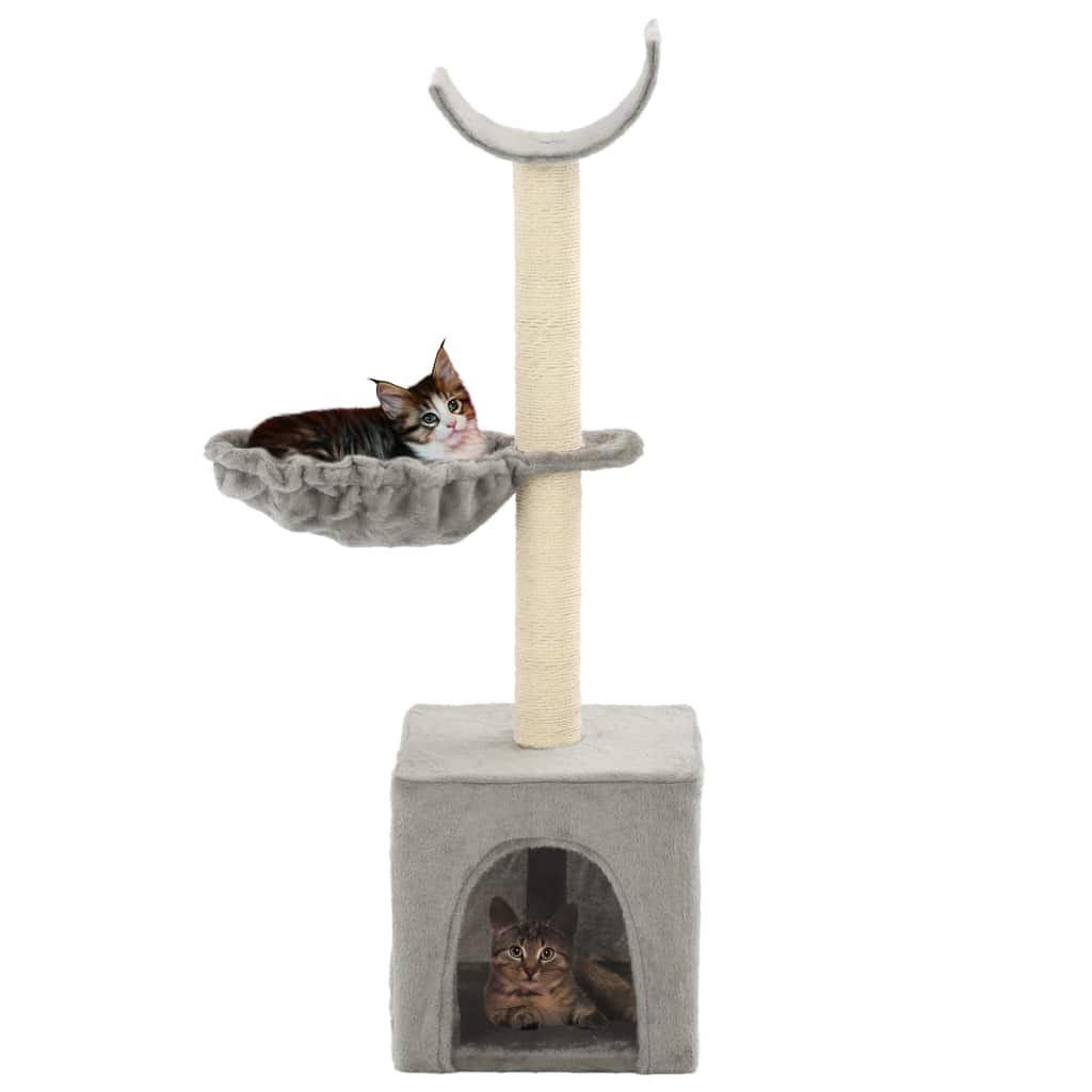 vidaXL Drapak dla kota z sizalowymi słupkami 105 cm szary 170623