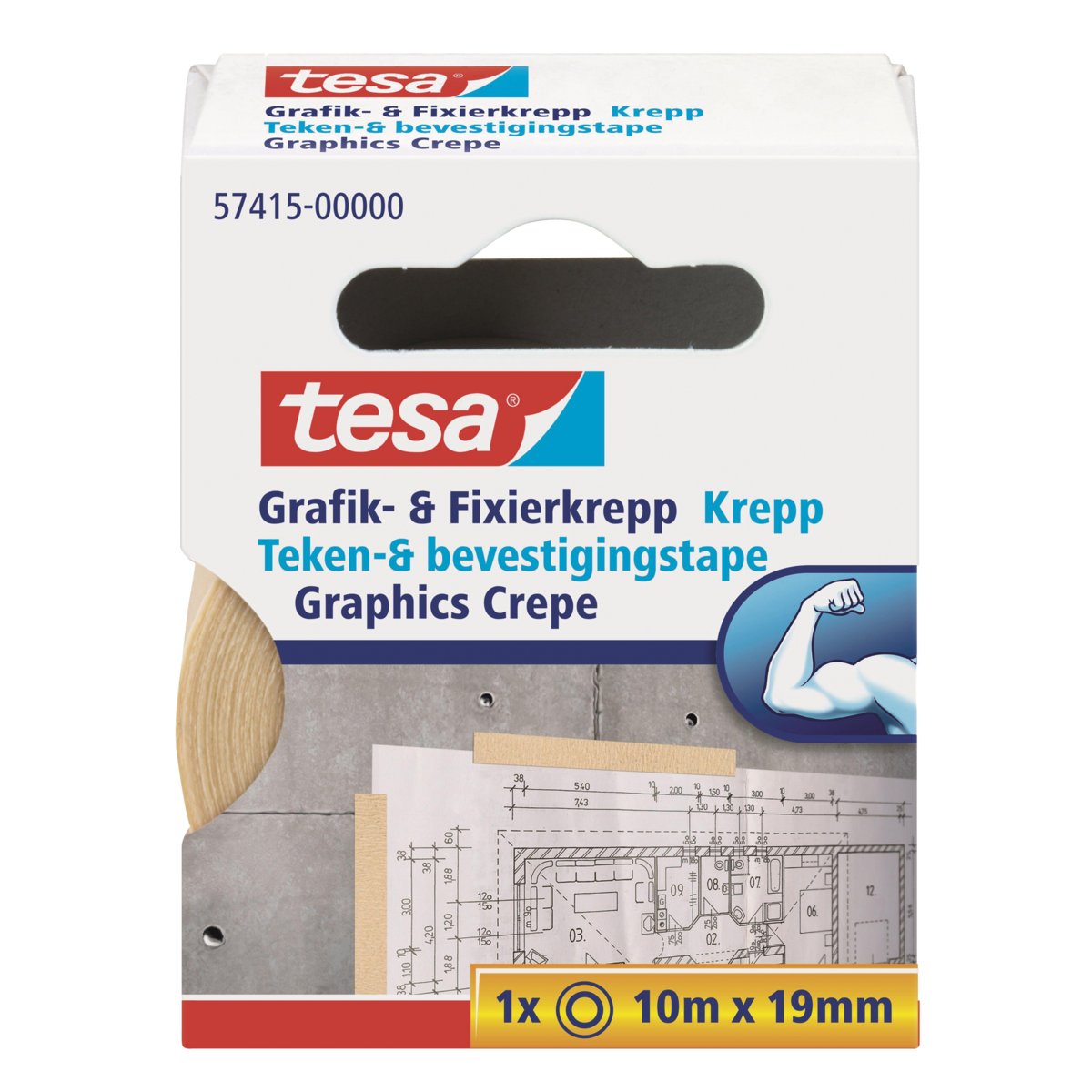 Tesa taśma do mocowania grafik i rysunków technicznych 57415-00000-01 TS