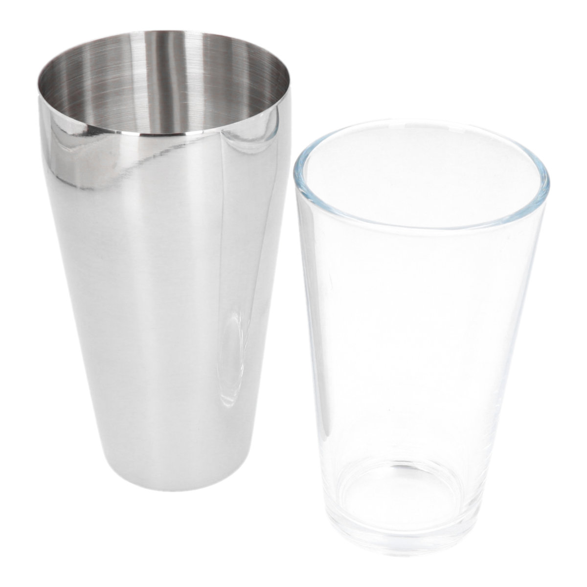 Shaker Bostoński szkło i stal 830 ml+500 ml srebrny