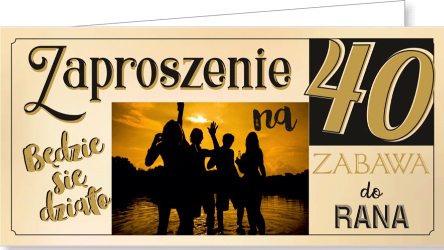 Zaproszenie na 40 urodziny ZAB72