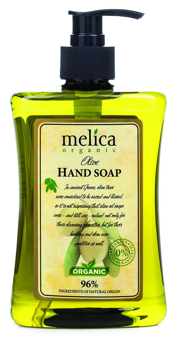 Melica Organic Mydło organiczne w płynie do rąk - Nawilżające z ekstraktem z oliwek, 500ml - mel3