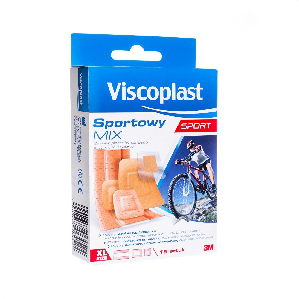 3M Viscoplast Plastry Sport Sportowy Mix 15sztuk 9057908