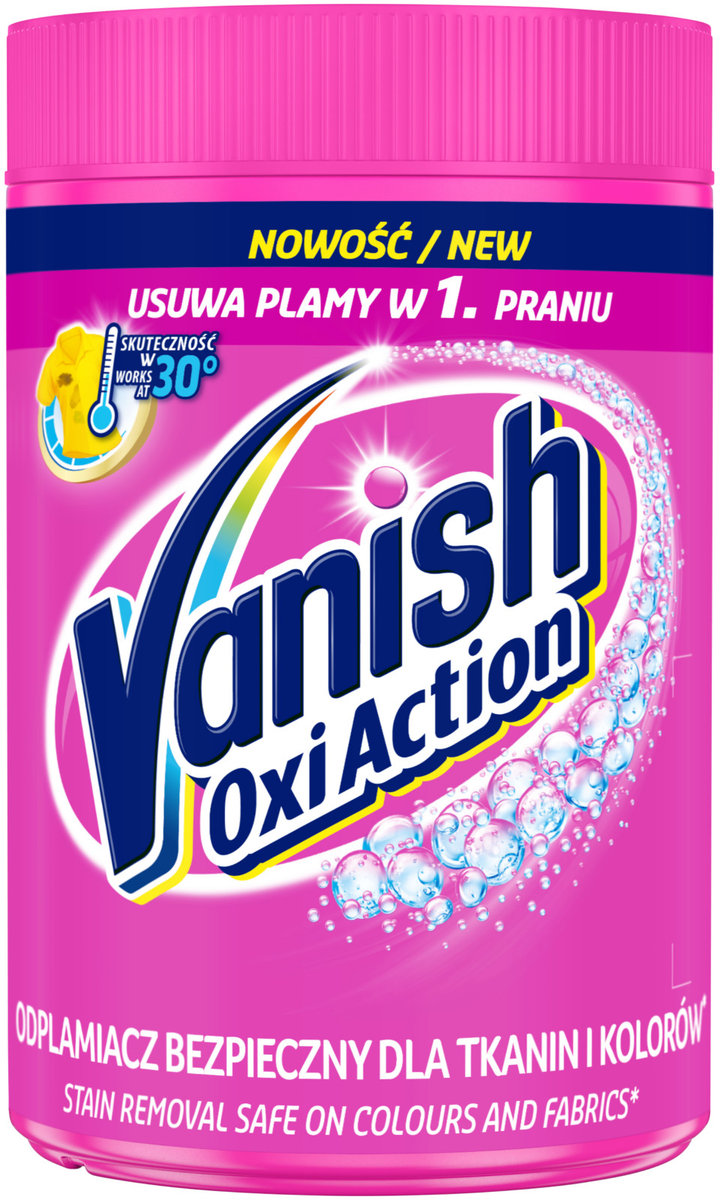 Vanish Oxi Action odplamiacz do tkanin w proszku 625g