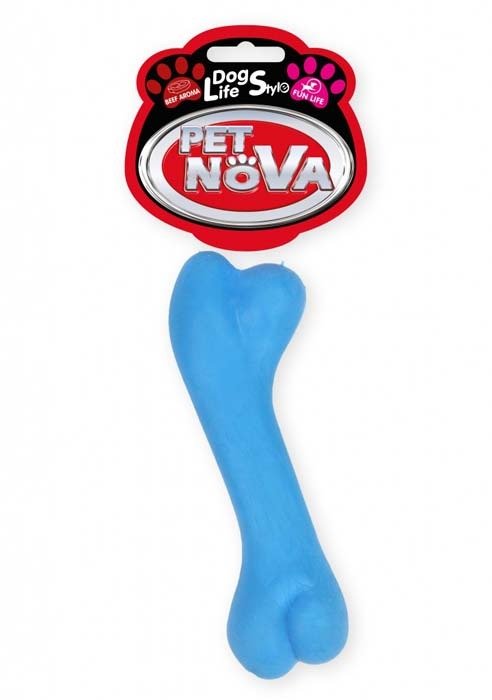 PET NOVA Pet Nova Kość o aromacie wołowiny Bone niebieska 12cm PPTN006