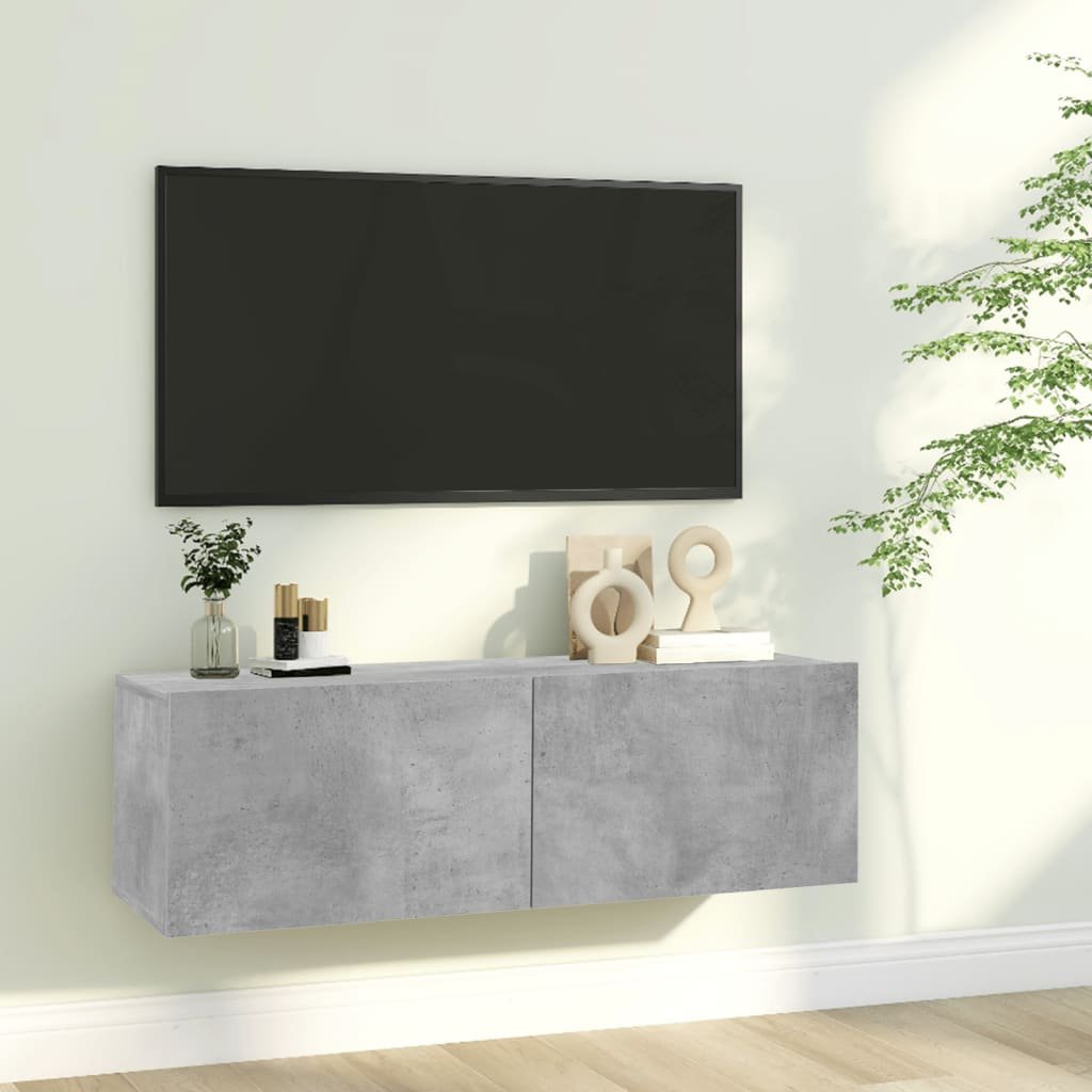 vidaXL Szafka pod TV, szarość betonu, 100x30x30 cm, płyta wiórowa