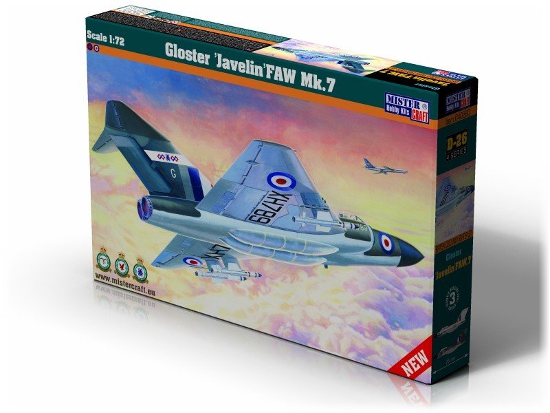 Nieprzypisany Model do sklejania Model D26 Gloster Javelin FAW Mk.7 CRAF009