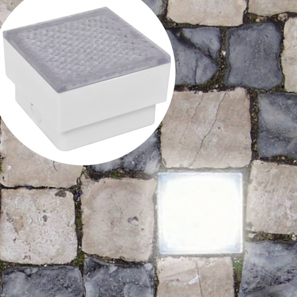 vidaXL Światła najazdowe LED 12 szt 100x100x68 mm