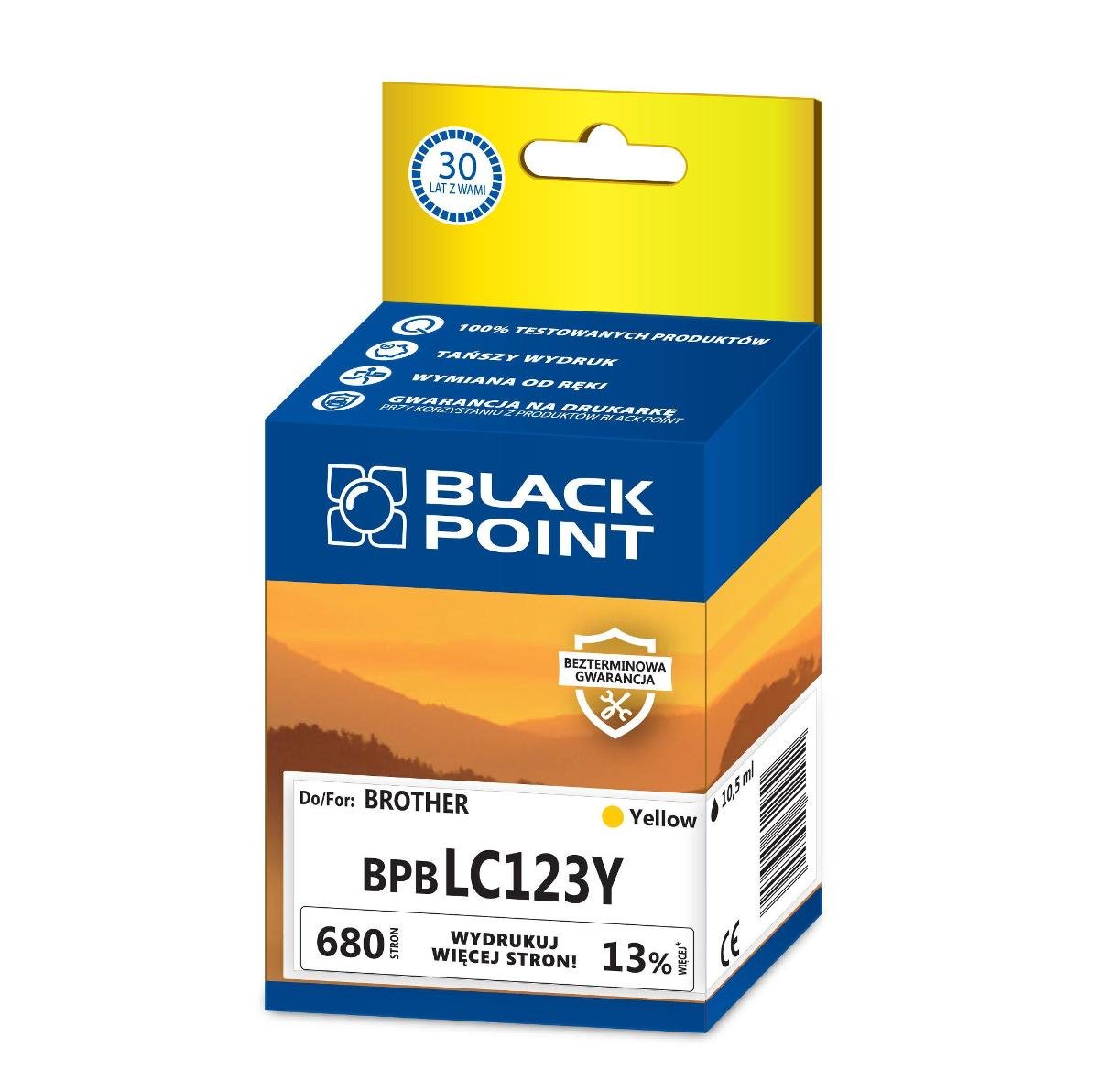 Black Point BPBLC123Y zamiennik Brother LC123CY