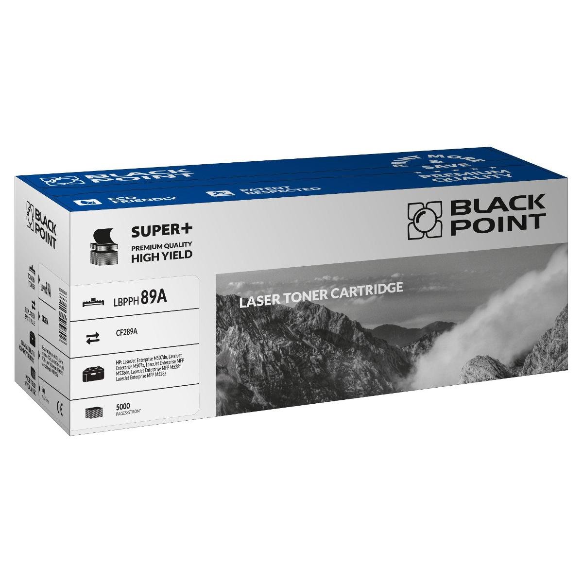 Black Point Zgodny z HP 89A HP CF289A toner SUPER PLUS zamiennik do HP LaserJet Enterprise M507dn, M507x, MFP M528dn, MFP M528f, MFP M528z LBPPH89A